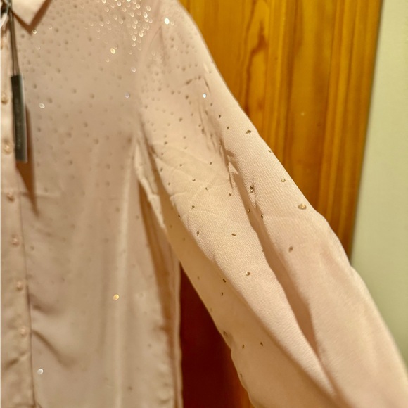 NWT RACHAEL ZOE WATERFALL RHINESTONES BLOUSE - Picture 6 of 6